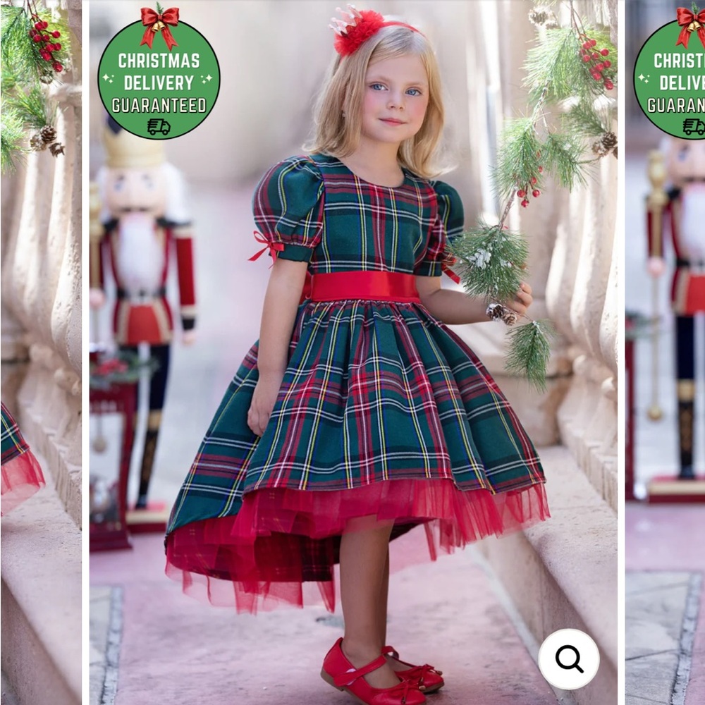 Mia Belle Girls Christmas Dress 10/12